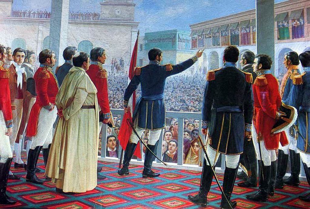 José de San Martín proclama la independencia del Perú, el 28 de julio de 1821