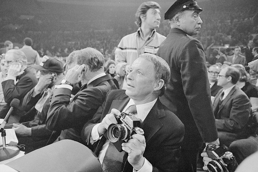 Frank Sinatra Holding Camera