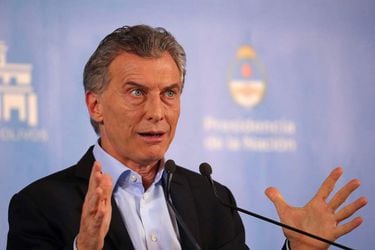 Argentina¿s President Macri speaks during a news conference at the Olivos Presidential Residence in Buenos Aires