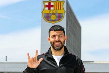 Sergio Agüero, en su llegada al Barcelona