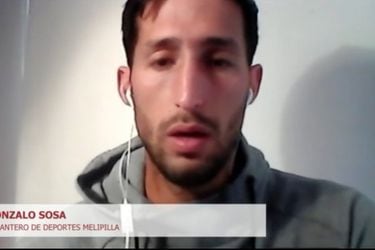 Gonzalo Sosa, goleador de Melipilla y segundo artillero del Campeonato, en su paso por El diván del Kily, de El Deportivo.