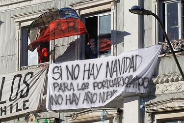 Protesta de trabajadores portuarios en Valparaiso 14/12/18