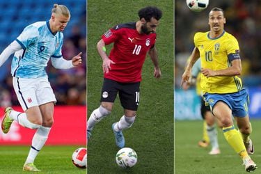 Erling Haaland, Mohamed Salah y Zlatan Ibrahimovic no consiguieron acceder al Mundial de Qatar con sus selecciones.