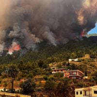 Más de dos mil personas son evacuadas por incendio forestal fuera de control en islas Canarias de España