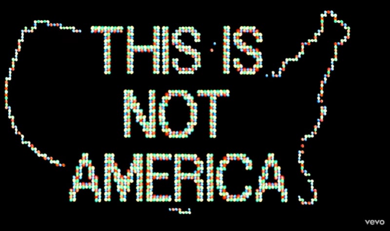 Captura de pantalla de This is not America, el nuevo sencillo de Residente.