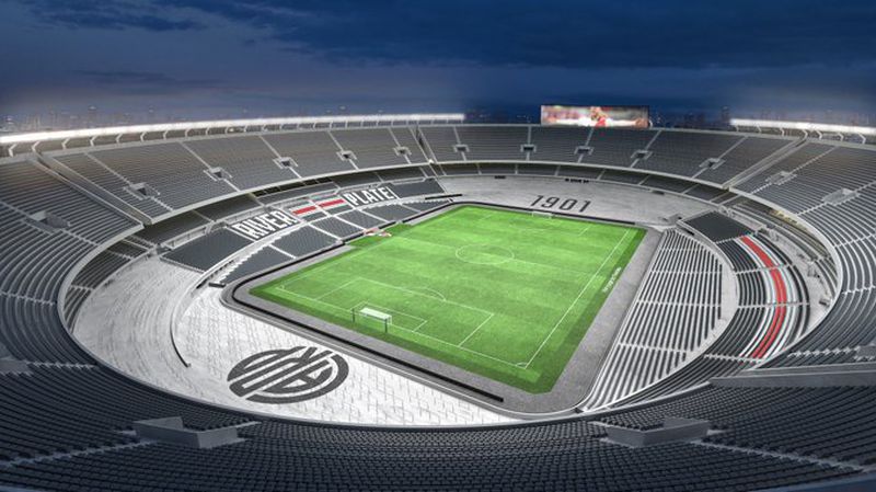 Un plano general del nuevo diseño del estadio Monumental de River Plate.