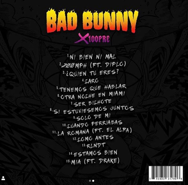 Bad Bunny lanza su primer álbum La Tercera