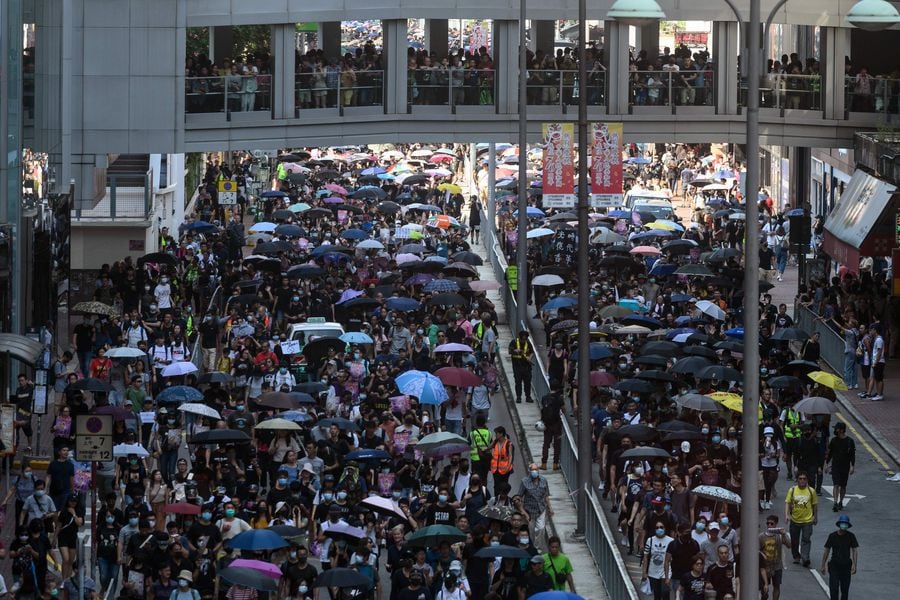 Protestas antigubernamentales en Hong Kong (AFP)