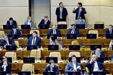 Bancada de diputados UDI. Foto: Agencia UNO.