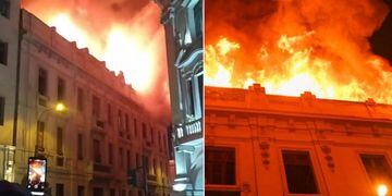 Incendio de edificio en Perú