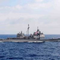 Oleaje hace encallar dos buques militares estadounidense en las costas cercanas a Gaza
