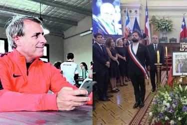 Leonardo Rodríguez publicó en sus redes una imagen del Presidente Boric y el expresidente Frei junto al féretro del expresidente Piñera.