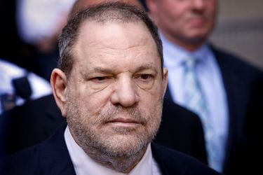 FILE PHOTO: Film producer Harvey Weinstein leaves court in the Manhattan borough of New York