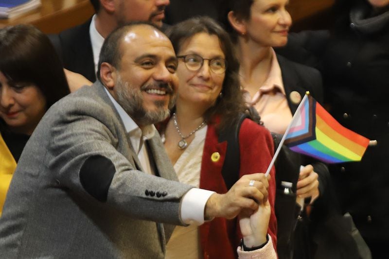 El ministro de Educación Marco Antonio Ávila en la sesión en que se rechazó la acusación constitucional en su contra en la Cámara de Diputados. Foto: Manuel Lema Olguín / Agencia Uno.