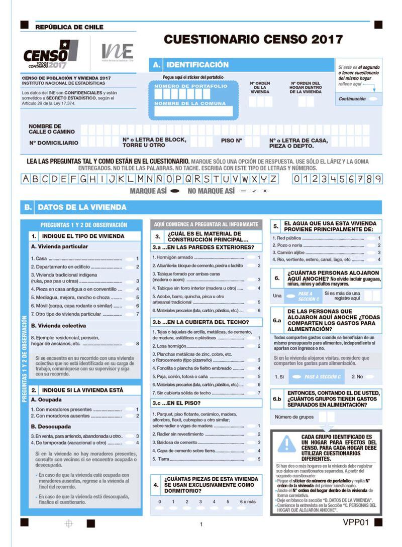 Conoce el cuestionario que deberás responder en el Censo La Tercera
