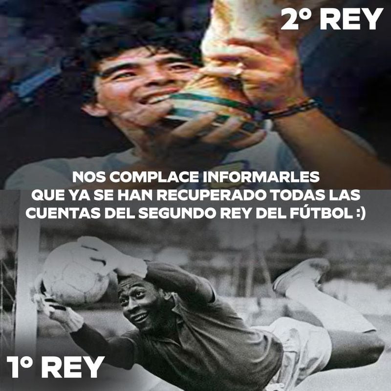 Una de las imágenes en el hackeo al perfil de Maradona.