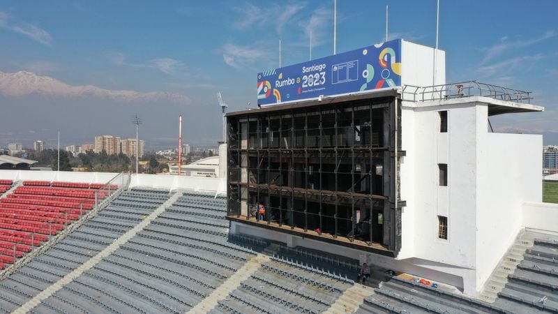 Nuevo marcador del Estadio Nacional para los Juegos Panamericanos y Parapanamericanos Santiago 2023.