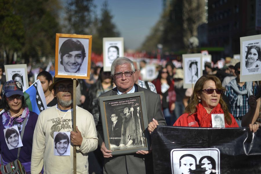 Marcha en conmemoración del Golpe de Estado en Chile.