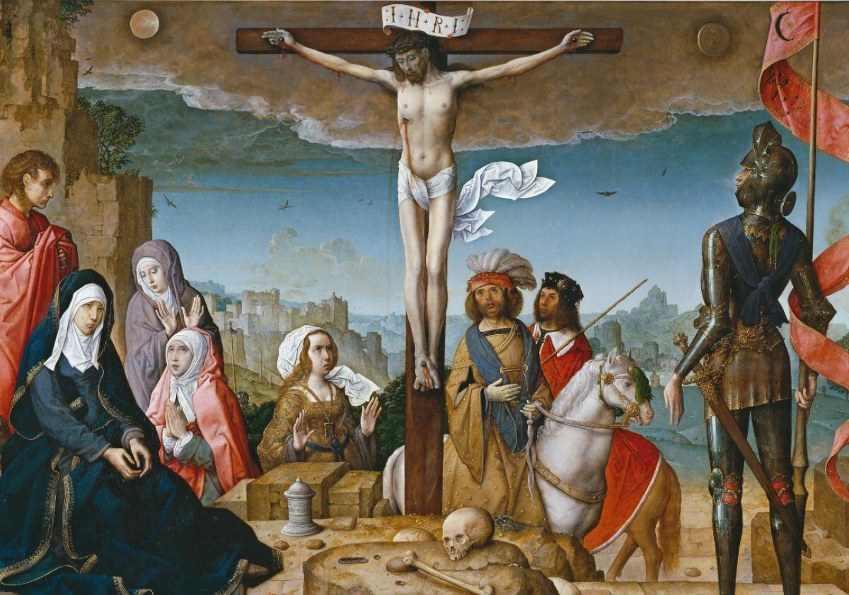 Crucifixión, de Juan de Flandes. Datada entre 1509-1518.