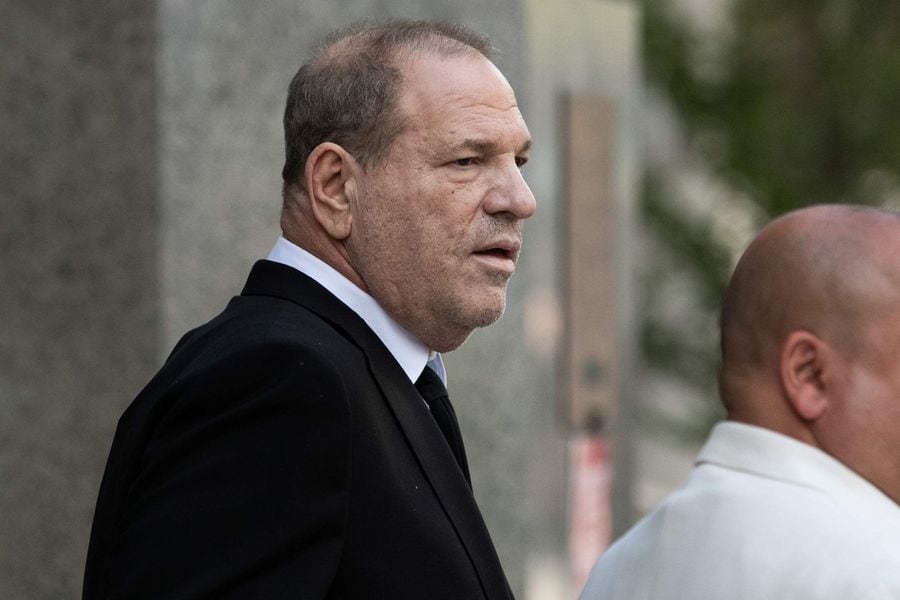 Film producer Harvey Weinstein leaves New York Supreme Court after his arraignment in his sexual assault case in New York