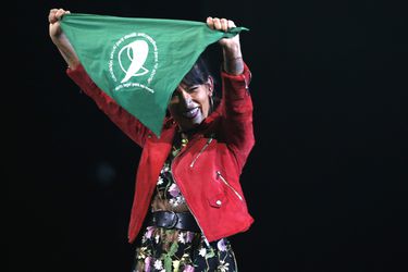 Chilean singer Ana Tijoux performs during the Fenix Iberoamerican Fil