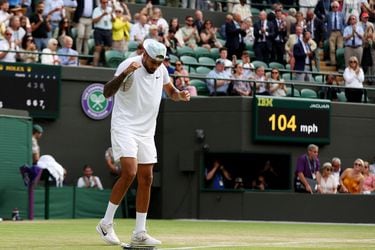 Nick Kyrgios festeja tras vencer a Garin y acceder a las semifinales de Wimbledon: “Ha sido uno de los partidos más importantes de mi carrera”