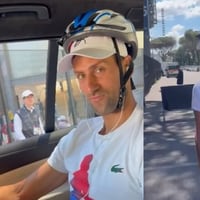 “Hoy vine preparado”: Novak Djokovic reaparece con un casco tras sufrir un botellazo en el Masters 1000 de Roma