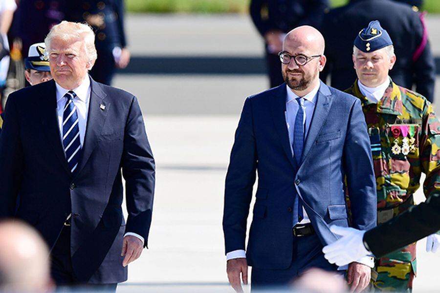 Trump y primer ministro belga