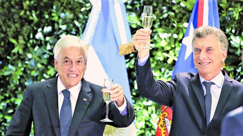 Macri recibe a Piñera en Casa Rosada para tratar temas bilaterales y globales