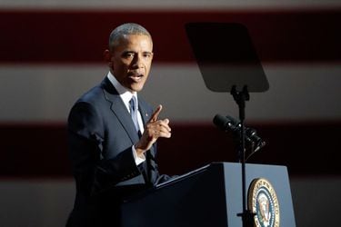U.S. President Barack Obama delivers his farewell address in Chicago