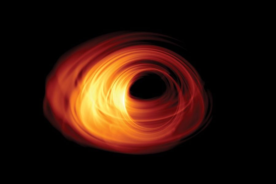 Simulated Image of an Accreting Black Hole