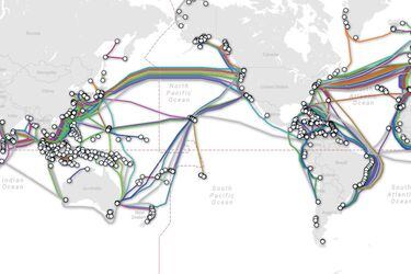 Cables submarinos internet