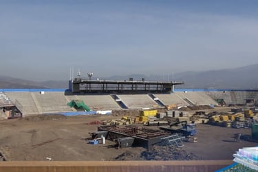 Avances de la reconstrucción del estadio San Carlos de Apoquindo.