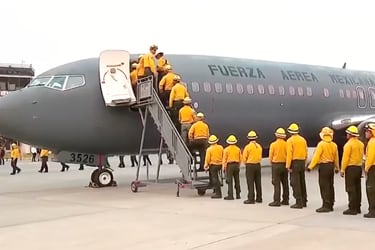 Llegan a Chile 150 nuevos brigadistas mexicanos para ayudar a combatir los incendios forestales