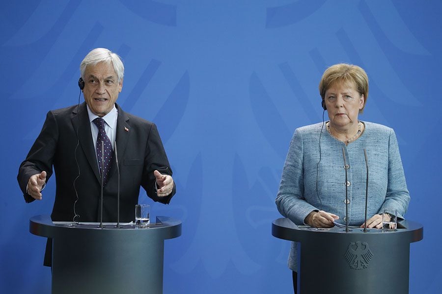 Merkel y Piñera