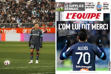 L’Equipe sorprende y le dedica la portada a Alexis Sánchez: “El Marsella te agradece”