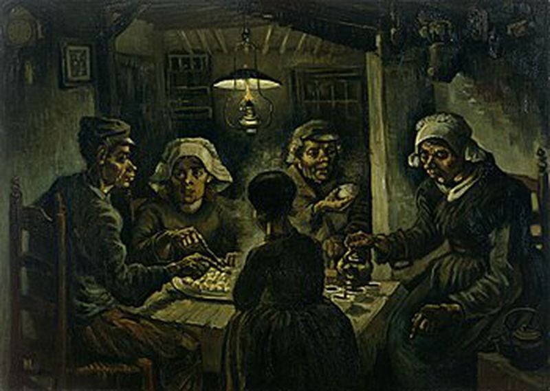 Los comedores de patatas, pintura de Vincent Van Gogh