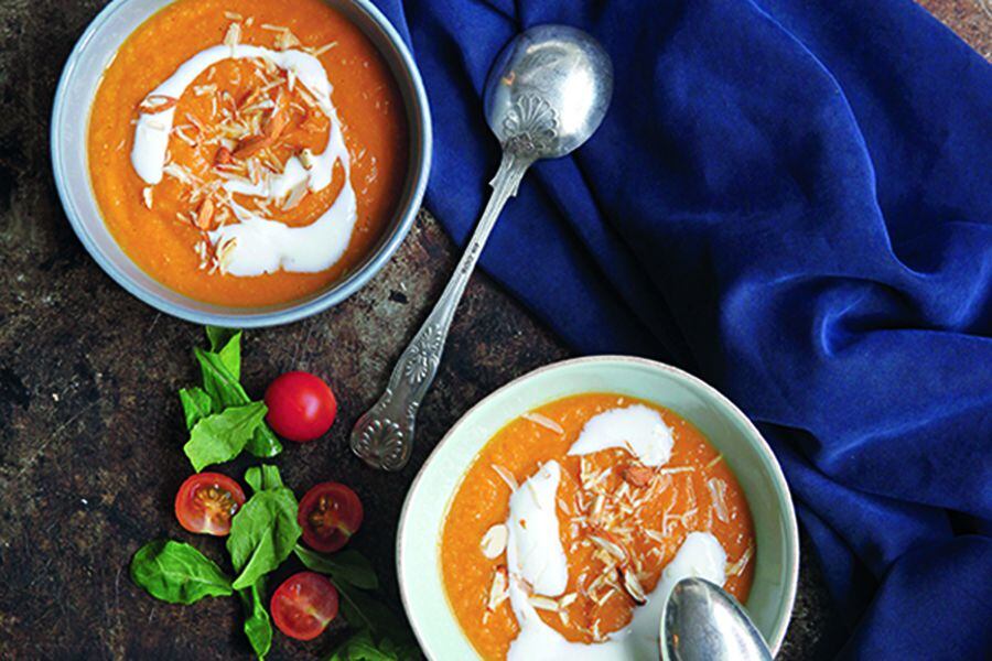 Crema de garbanzos, zapallo & zanahoria La Tercera
