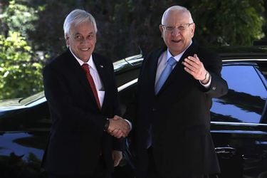 Sebastián Piñera y el Presidente de Israel, Reuven Rivlin, en Jerusalén.