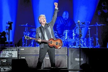British musician Paul McCartney performs on November 28