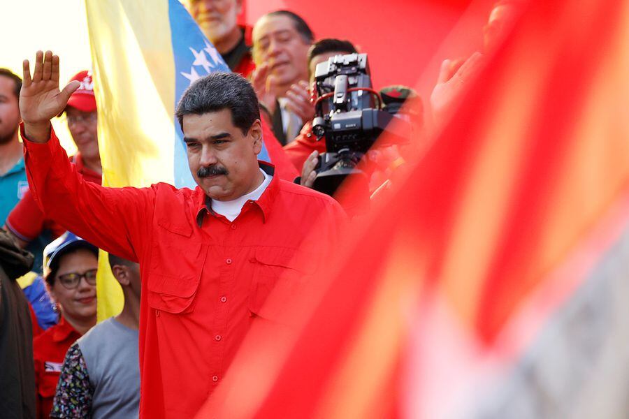 Venezuela's President Maduro attends a rally in Caracas