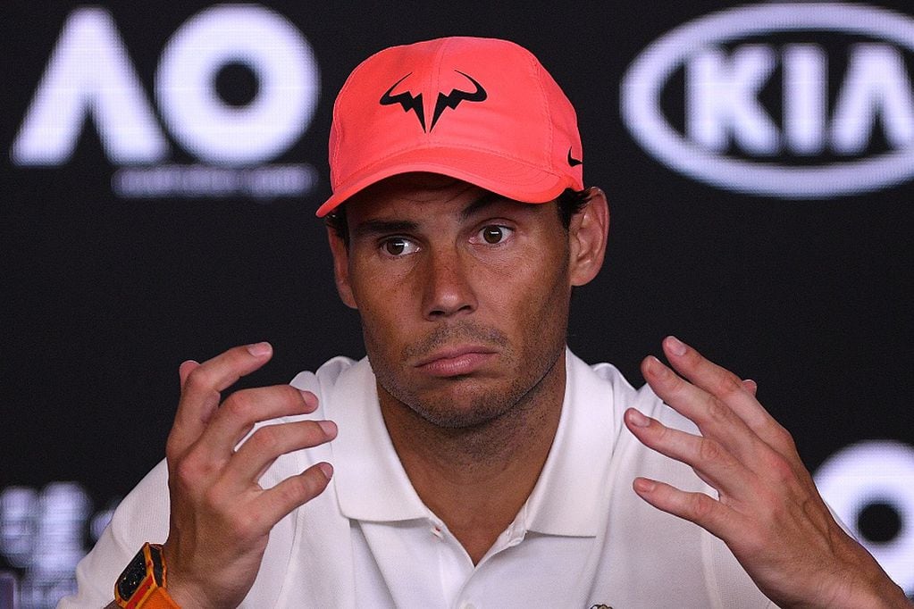 29/01/2020 Rafael Nadal of Spain speaks during a press conference after losing his fifth round match against Dominic Thiem of Austria on day 10 of the Australian Open tennis tournament at Rod Laver Arena in Melbourne, Wednesday, January 29, 2020. (AAP Image/Lukas Coch) NO ARCHIVING, EDITORIAL USE ONLY

DEPORTES

AAPIMAGE / DPA

