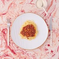 Spaghettis con salsa boloñesa