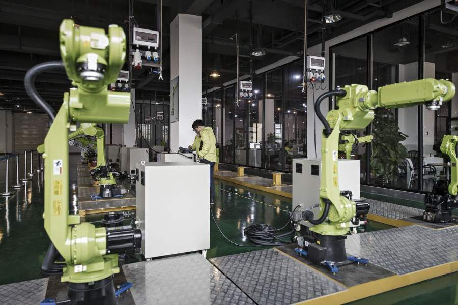 Testing Inside E- Deodar's Robot Factory And The Bots At Work At A Furniture Manufacturer