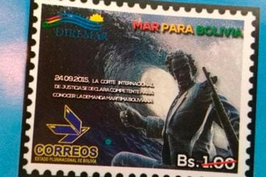 sello postal Bolivia demanda marítima