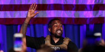 Rapper Kanye West holds his first rally in support of his presidential bid in North Charleston