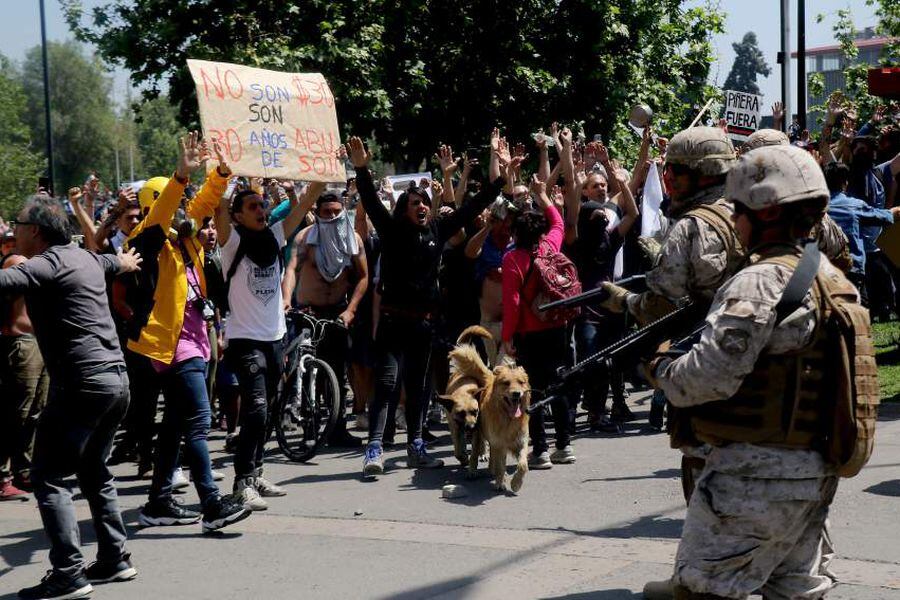 Protestas Plaza Italia