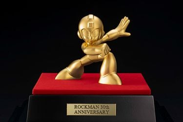 La lujosa estatua dorada de Megaman que celebra sus 30 años de vida
