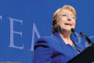 Bachelet en "24 Hours of Reality" con Al Gore