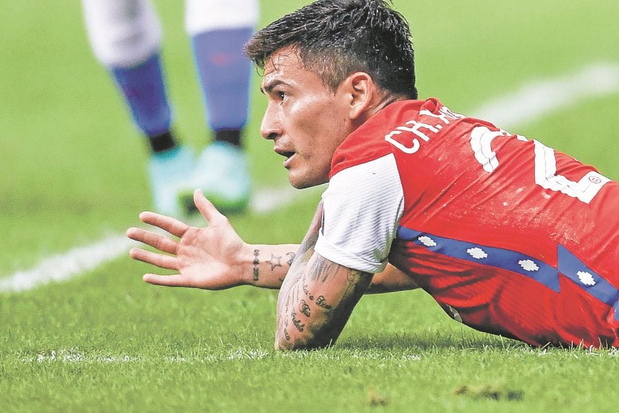Charles Aránguiz, durante uno de los partidos de Chile en la Copa América.